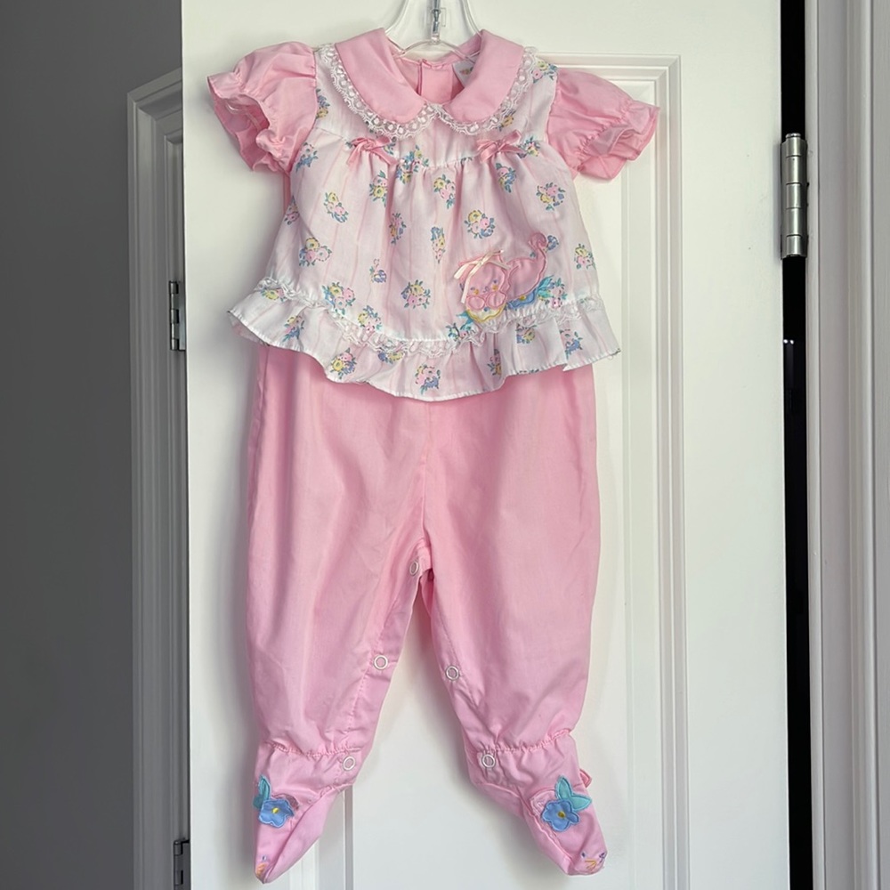 Vintage Mayfair Baby Girl Kitten Outfit, 6-9 Months